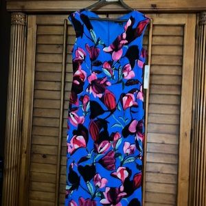 NWT Maggy London Sleeveless Floral V-neck Dress Size 6